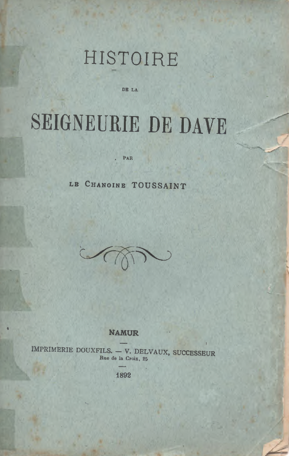 Histoire de la Seigneurie de Dave